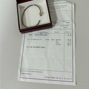 Silver Bracelet with Gold Accent